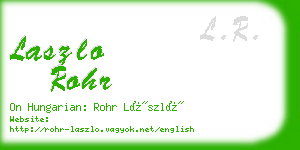 laszlo rohr business card